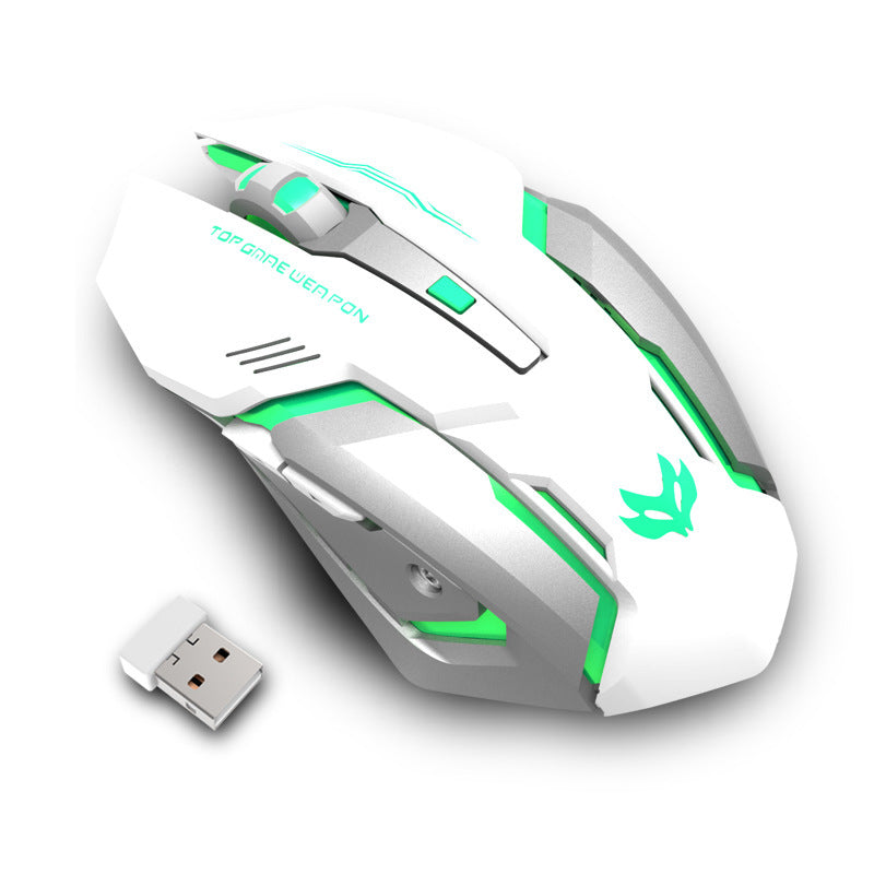 Souris de jeu silencieuse à chargement sans fil