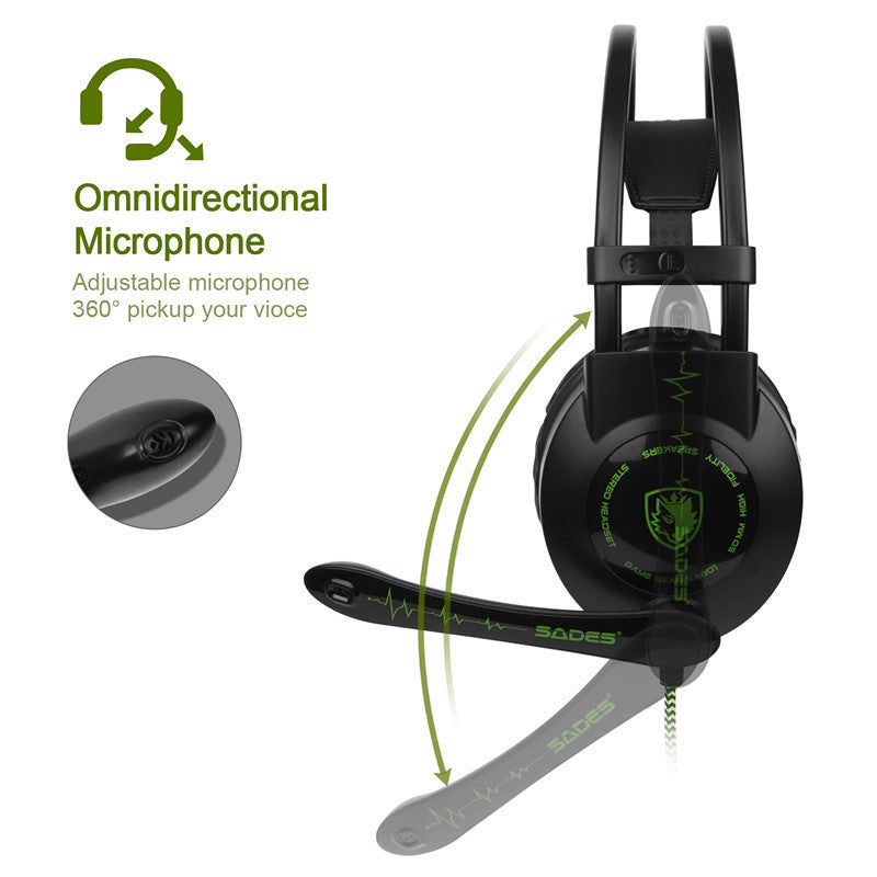 Casque de jeu supra-auriculaire filaire