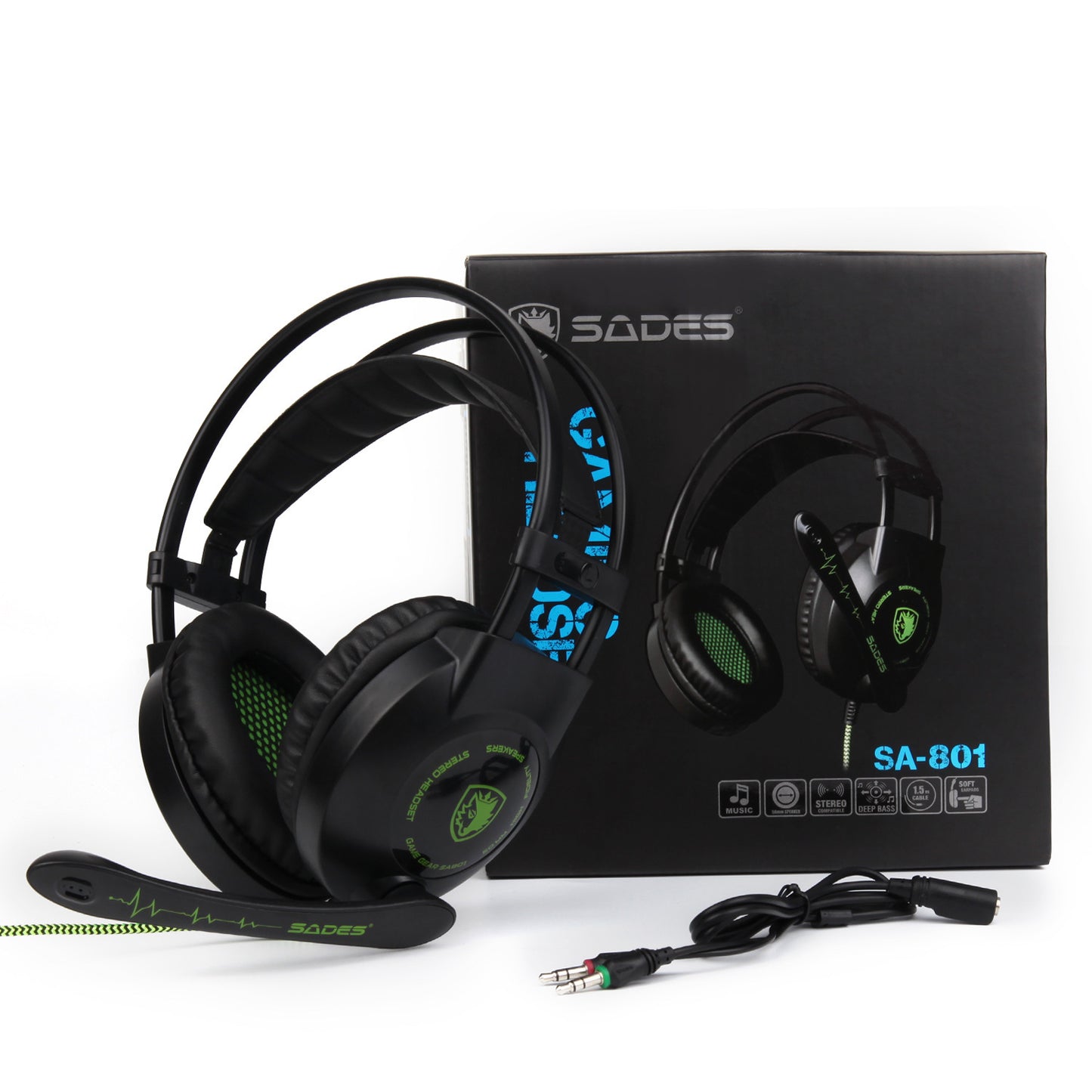 Casque de jeu supra-auriculaire filaire