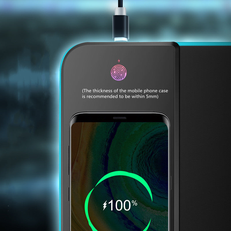 QuarterMode RGB Gaming Mouse Pad – Wireless Charging XL Mat with LED Edge Glow