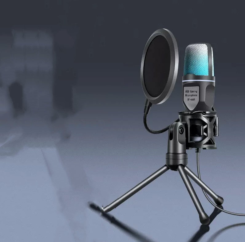 Microphone de jeu eSport à condensateur RVB