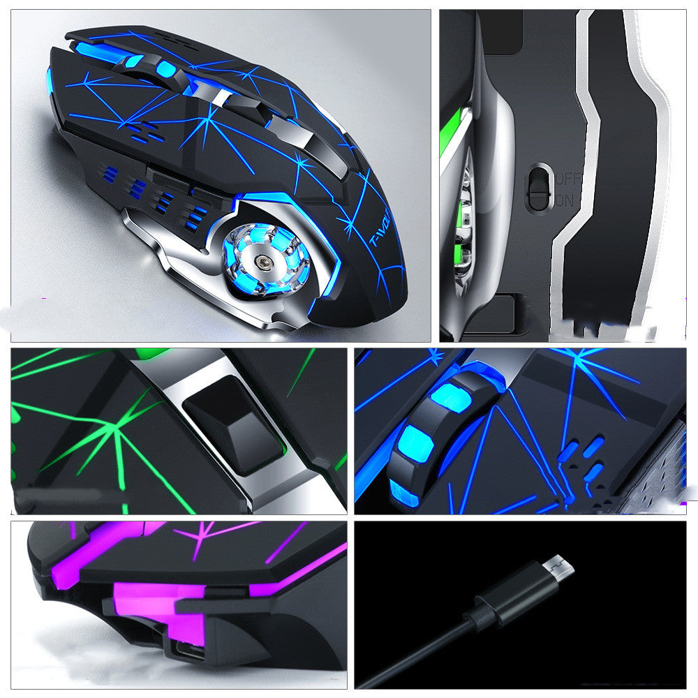 Souris de jeu optique USB sans fil 2,4 G