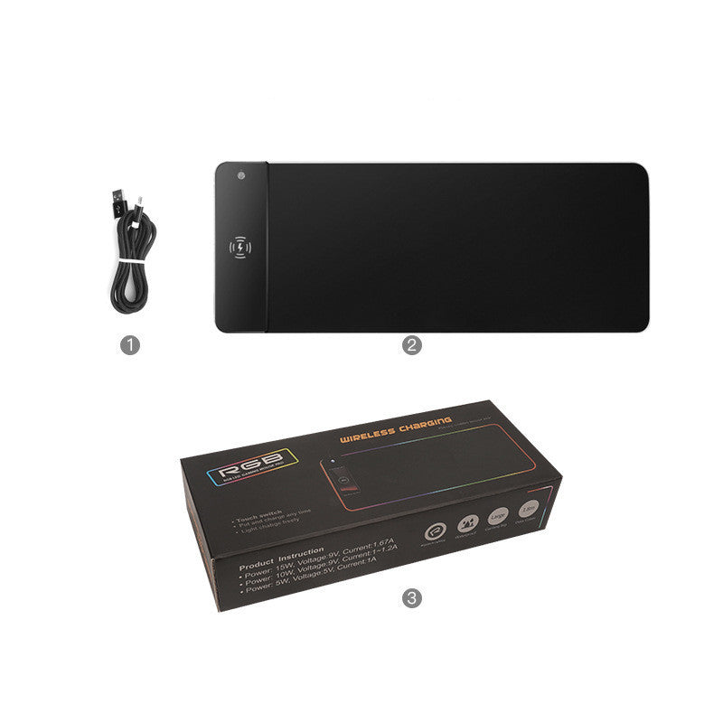 QuarterMode RGB Gaming Mouse Pad – Wireless Charging XL Mat with LED Edge Glow