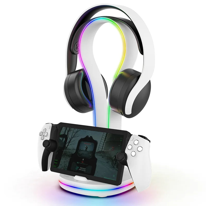 3-in-1 PS Portal Stand – Magnetic Charging Dock & Headset Holder for PlayStation Remote Player