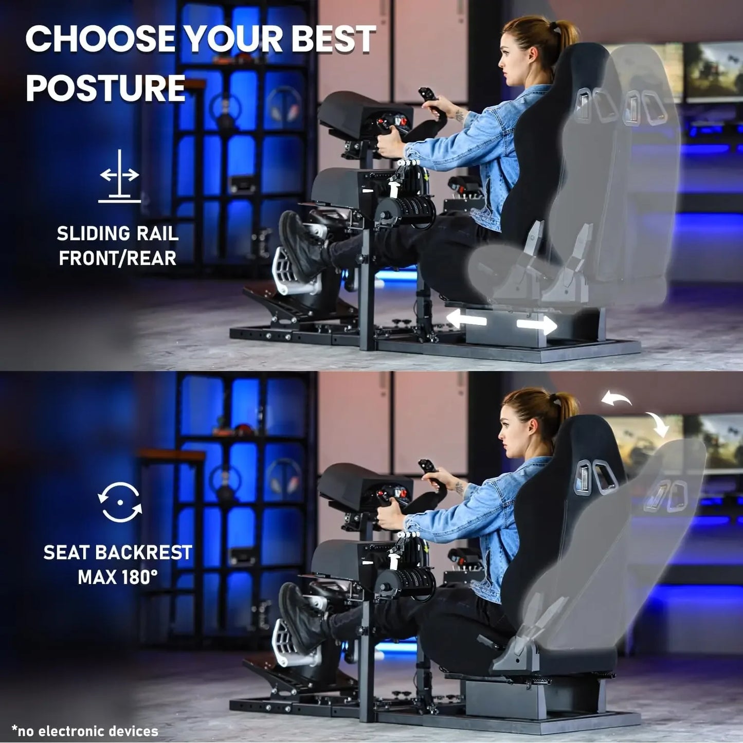 Adjustable Racing & Flight Sim Cockpit