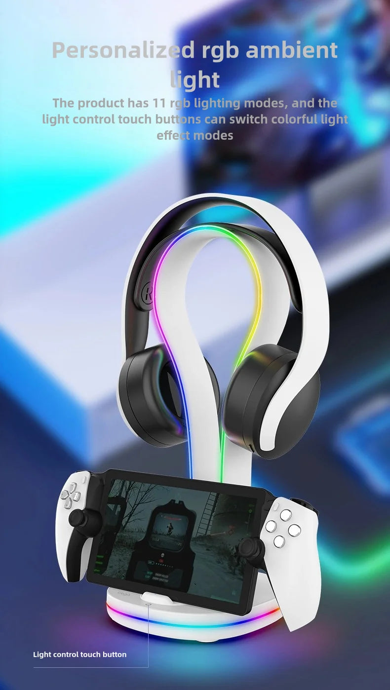 3-in-1 PS Portal Stand – Magnetic Charging Dock & Headset Holder for PlayStation Remote Player