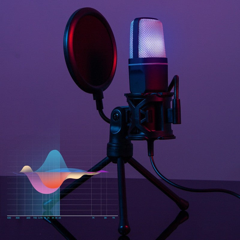 Microphone de jeu eSport à condensateur RVB